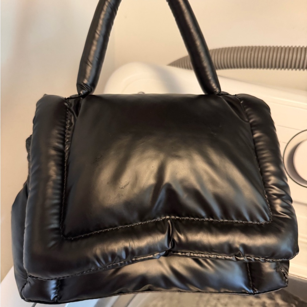 Black Padded Top-Handle Women's Bag ANTHROPOLOGIE